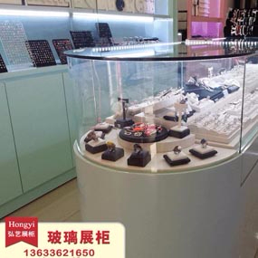 化妝品類(lèi)倒圓角展示柜