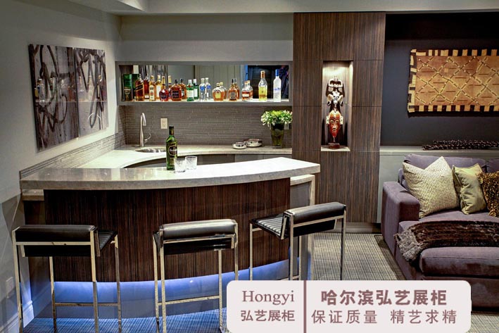 哈爾濱服務(wù)臺定制 弧形帶燈光